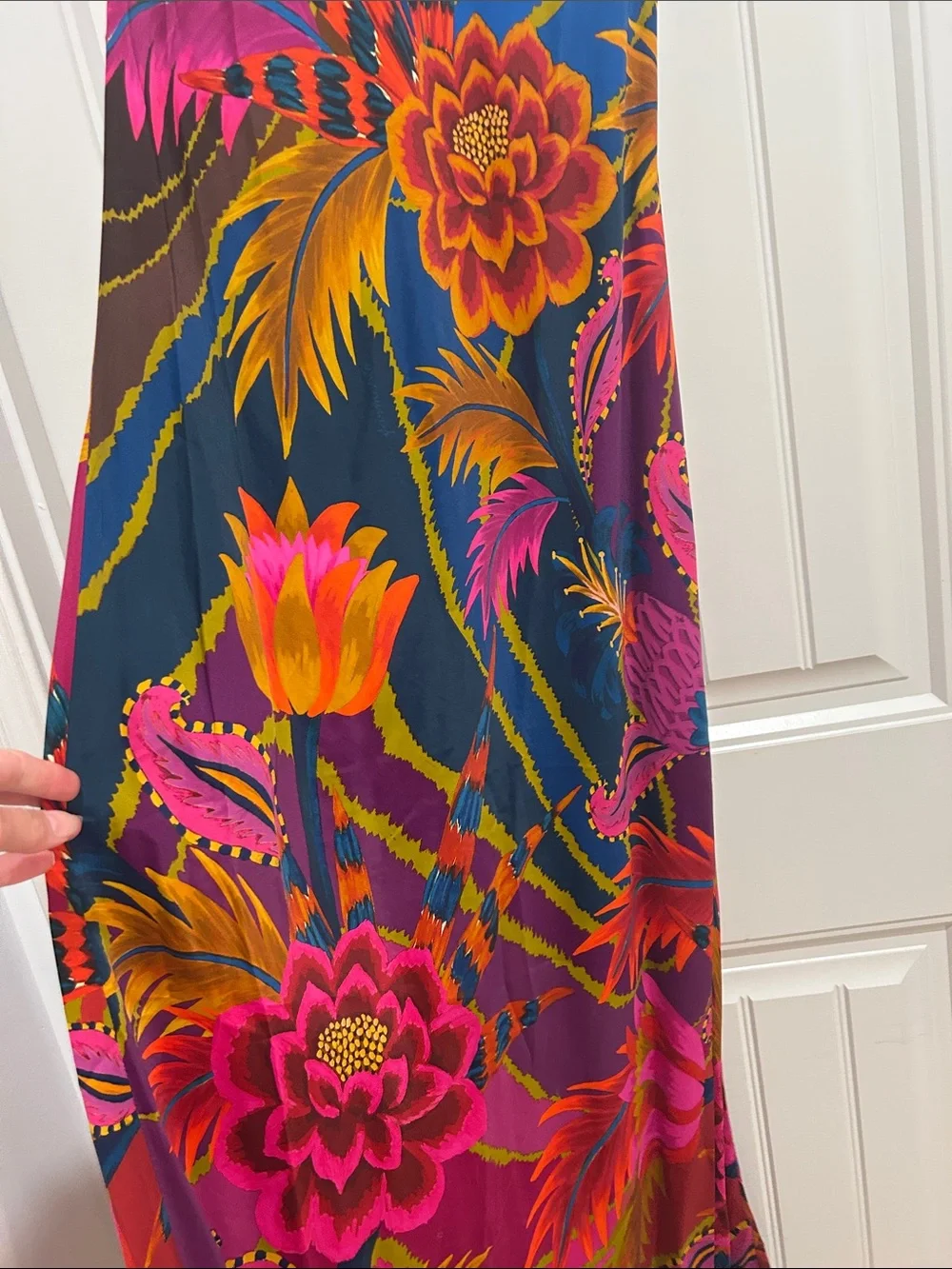 FARM Rio Fuchsia & Navy Tropical Floral Maxi Dress - Picture 5 of 9